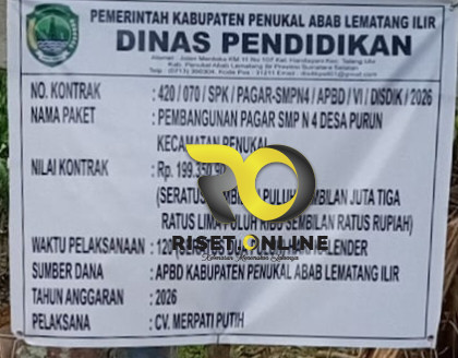 Dugaan Mark-Up Anggaran Proyek Pembangunan SMPN 4 Desa Purun Senilai Ratusan Juta Dikeluhkan Warga